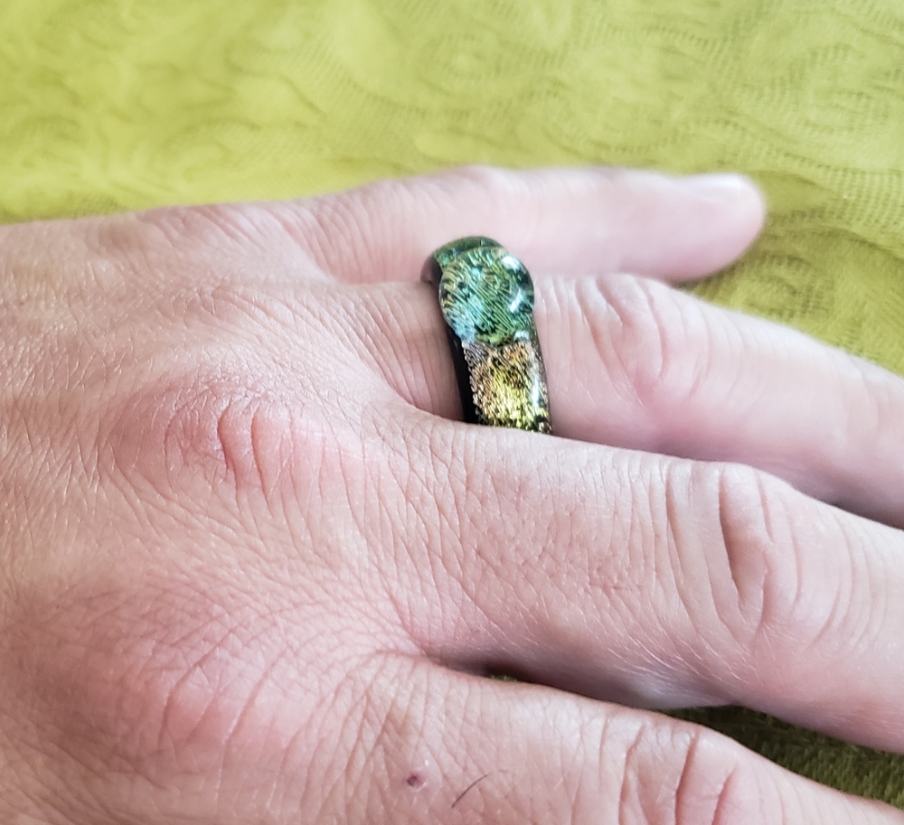 LARGE Glass Ring Mens